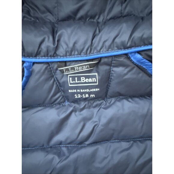 L.L. Bean Kids' Ultralight 650 Down Jacket Baby Toddler Size 12-18 m Blue - Picture 5 of 8